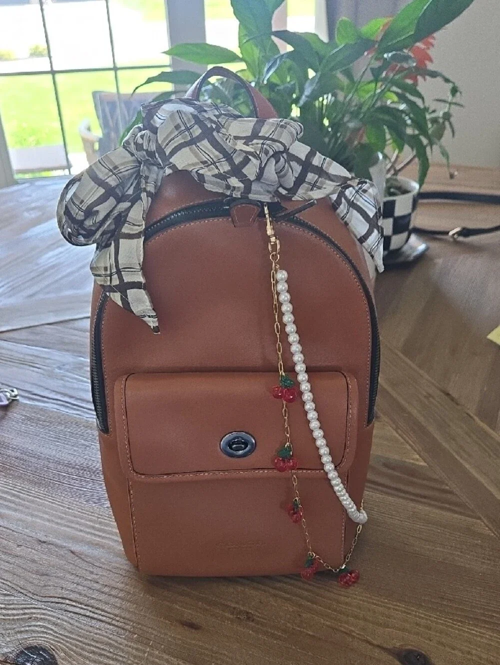 Coach Brown Leather Backpack